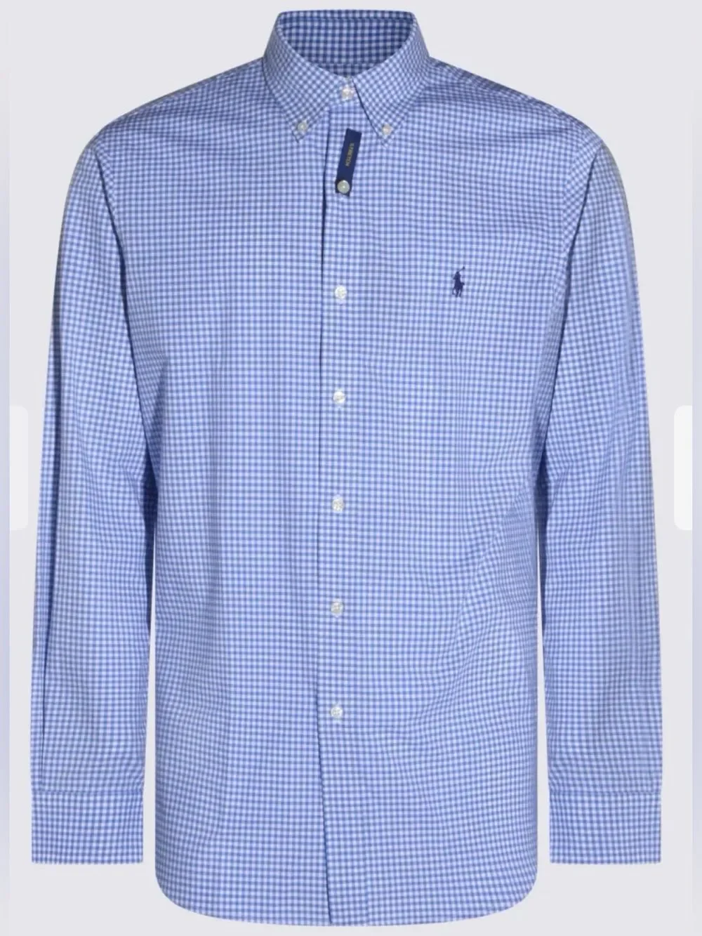 NWT Polo Ralph Lauren Gingham Stretch Poplin Shirt XS Blue White